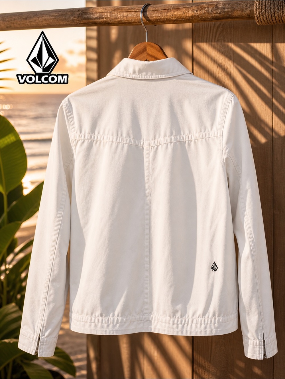 Like New 🌸 VolCom White Jacket - Beach Style Women's White Jacket - Picture 9 of 16
